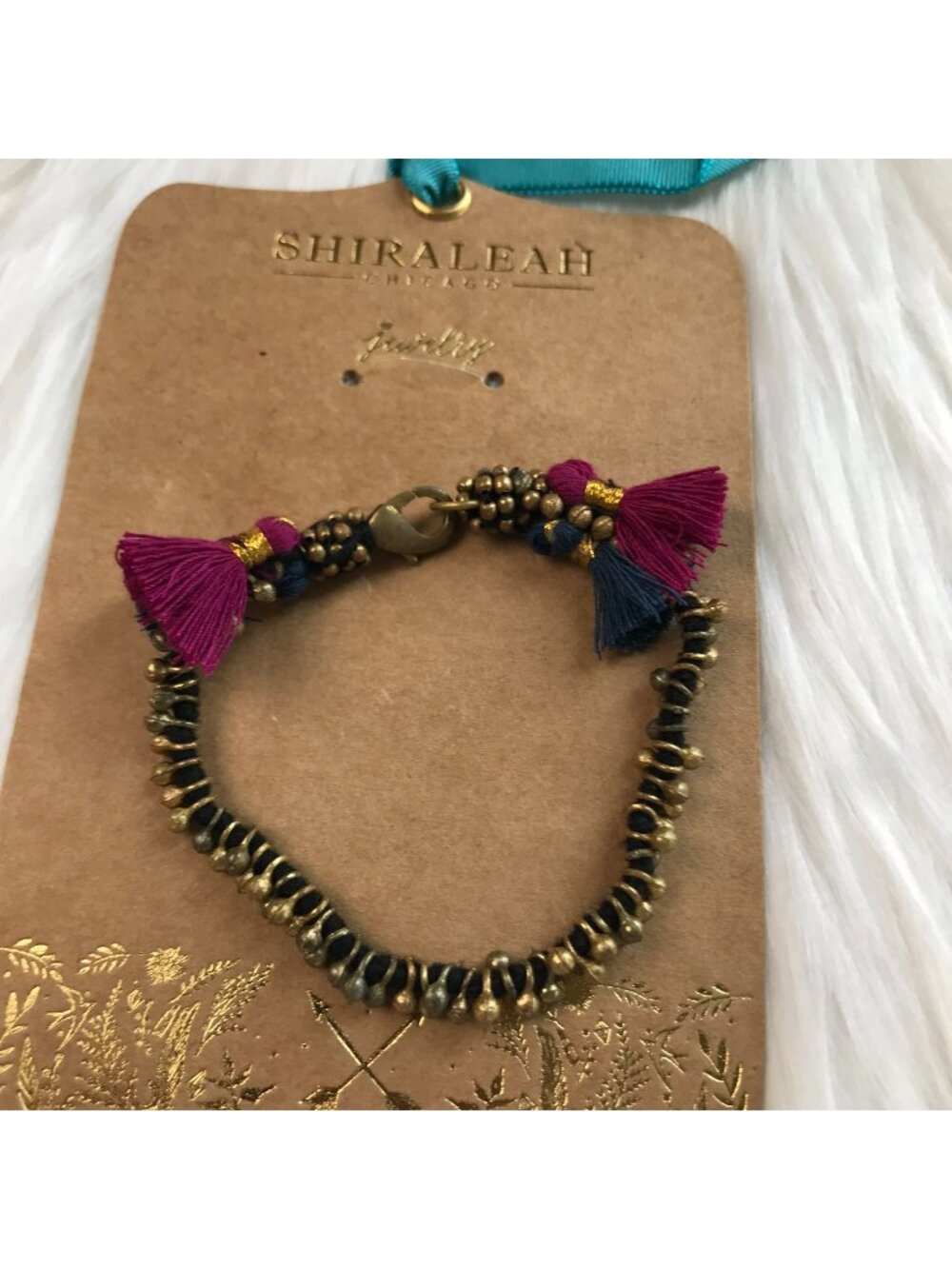 NWT Anthropologie Boho Festival Jewelry Hope Beaded Tassel Bracelet Gypsy Whimsy